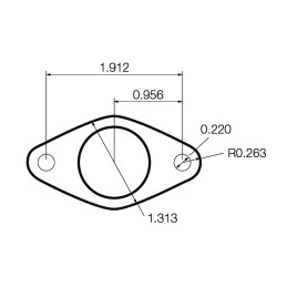 BASE LOSANGE 6,17X3,32CM BOULE B