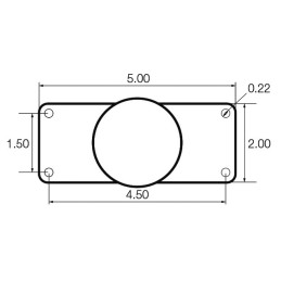 BASE RECTANGLE 12,70x5,08CM BOULE D