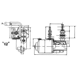MOTEUR ESSUIE-GLACE  90° 3 FIXATIONS (+PATTE)