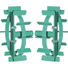 PAIRE DE ROUES FER Ø330MM MOYEU ALESAGE 25MM