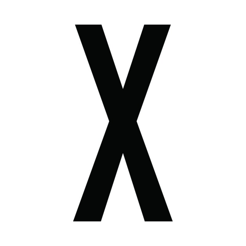 CARACTERE LETTRE ( X ) STYLE AUTO SACHET DE 10