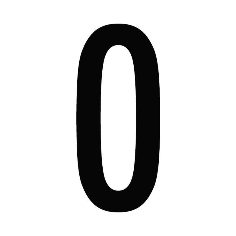 CARACTERE CHIFFRE (0) STYLE AUTO SACHET DE 10