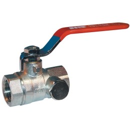 VANNE SPHERIQUE 1/4TOUR FEMELLE - FEMELLE 1/2" 15X21 AVEC  PURGE