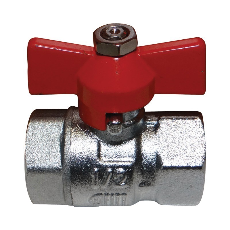 VANNE PAPILLON 1/4 TOUR FEMELLE - FEMELLE 15X21