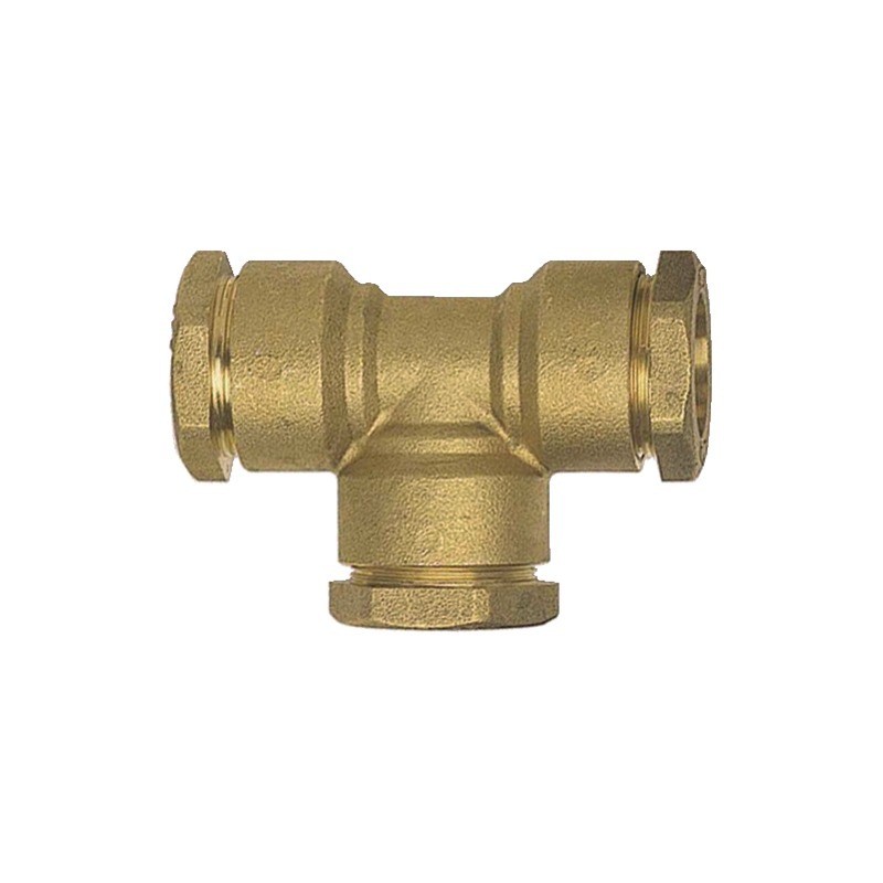 TE LAITON TUYAU 20  MM A SERRAGE EXTERIEUR