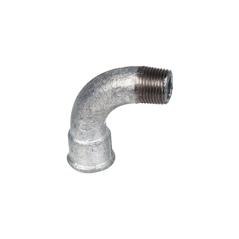 COURBE FONTE 90° GRAND RAYON MALE - FEMELLE 1/4"