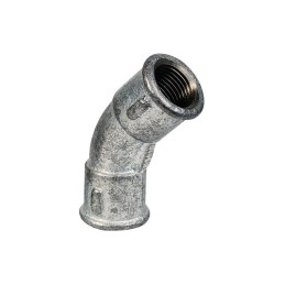 COURBE FONTE 45° GRAND RAYON FEMELLE - FEMELLE 3/4"