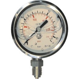 MANOMETRE INOX D63 0/16 RADIAL M1/4"G (BOX)