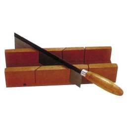 BOITE A ONGLET BOIS AVEC SCIE A DOS 300 MM