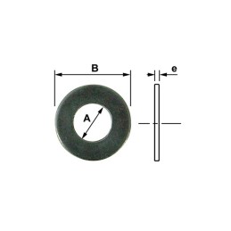 Rondelle plate diamètre 4 mm (box de 50)