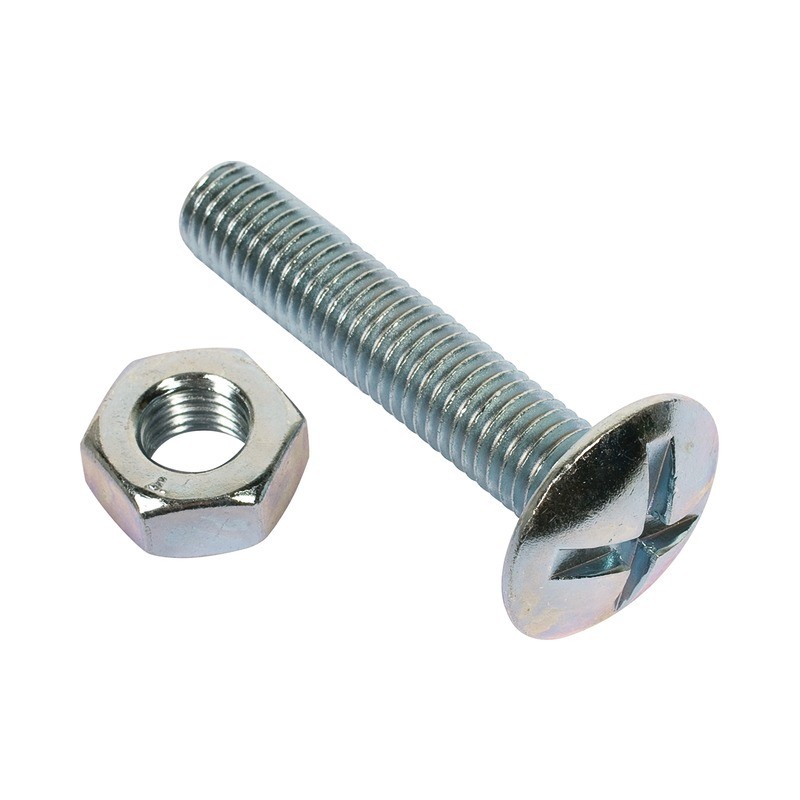 Boulons poêlier acier zingué 06x40 (box de 10)