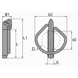 GOUPILLE CLIPS 5X32 MM RUBIG BLISTER DE 2