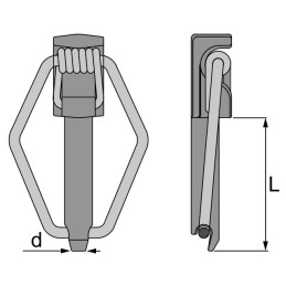 GOUPILLE CLIPS DE SECURITE 10,5 MM AVEC BOUCLIER BLISTER DE 2