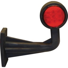 FEU GABARIT COUDE DROIT ROUGE/BLANC 10/30V 2X4 LED BLISTER