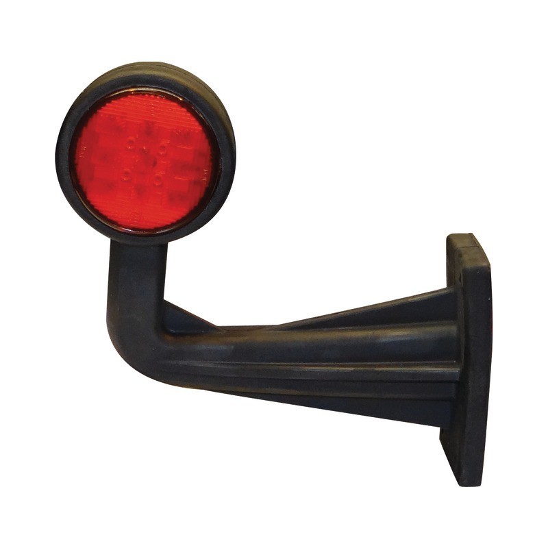 FEU GABARIT COUDE GAUCHE ROUGE/BLANC 10/30V 2X4 LED BLISTER