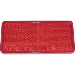 CATADIOPTRE RECTANGULAIRE 94X44 ADHESIF ROUGE BLISTER DE 2
