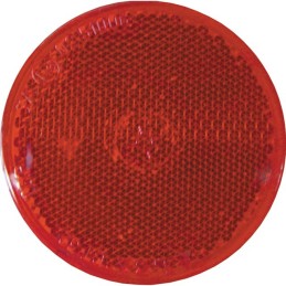 CATADIOPTRE ROND DIAMETRE 60 ADHESIF ROUGE BLISTER DE 2