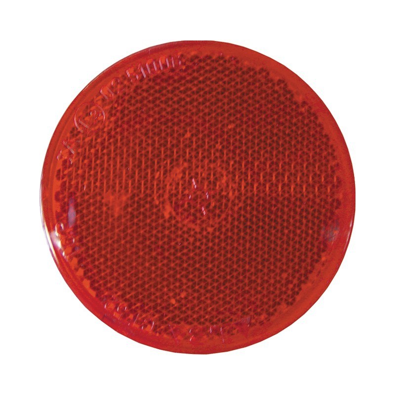 CATADIOPTRE ROND DIAMETRE 60 ADHESIF ROUGE BLISTER DE 2