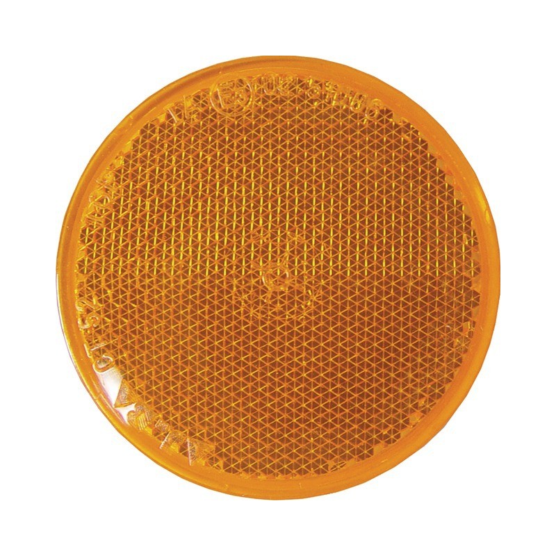 CATADIOPTRE ROND DIAMETRE 60 ADHESIF ORANGE BLISTER DE 2
