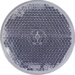 CATADIOPTRE ROND DIAMETRE 60 ADHESIF BLANC BLISTER DE 2