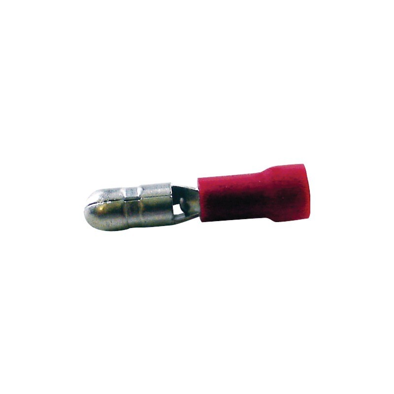 COSSE RONDE MALE ROUGE 4MM  BLISTER DE 21