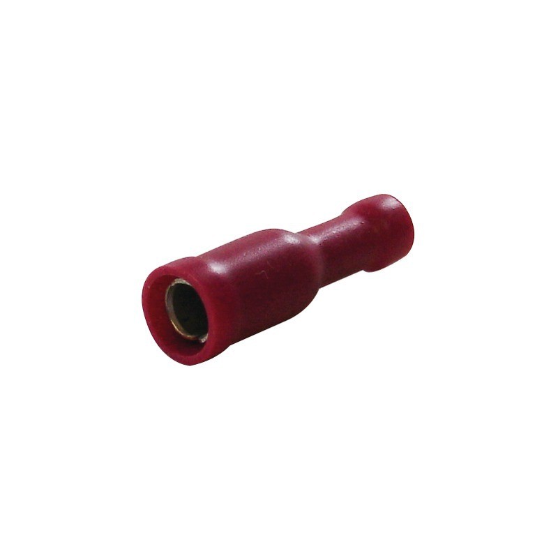 COSSE RONDE FEMELLE ROUGE 4MM BLISTER DE 17