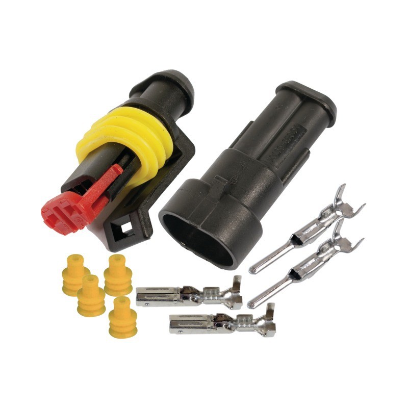 CONNECTEUR MALE FEMELLE 2 VOIES AMP SUPERSEAL 1,5 MM BLISTER