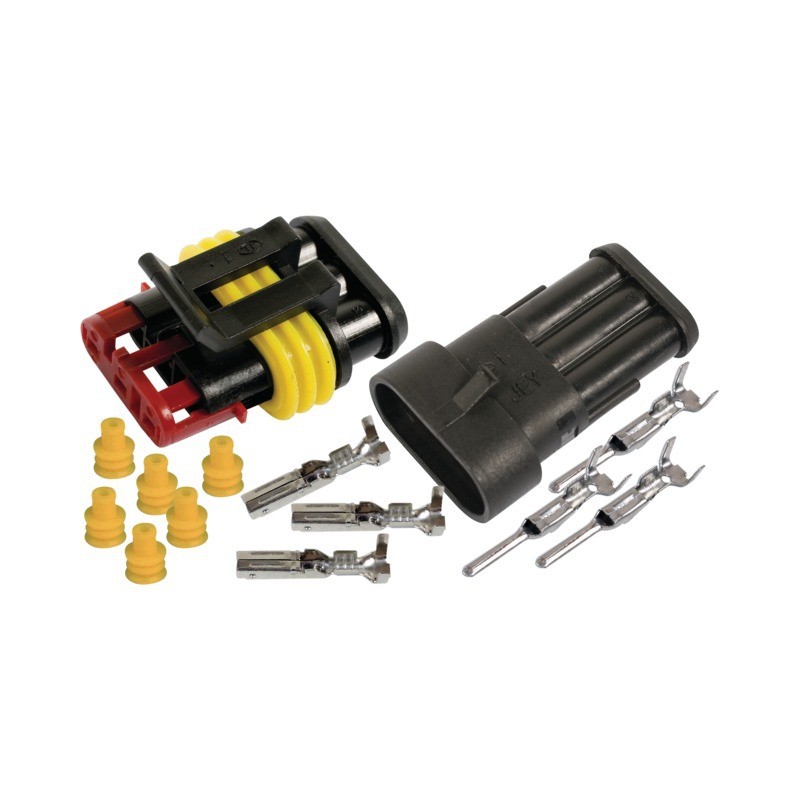 CONNECTEUR MALE FEMELLE 3 VOIES AMP SUPERSEAL 1,5 MM BLISTER