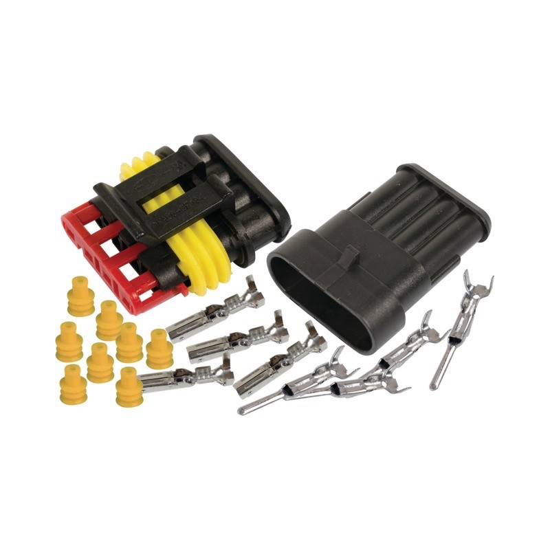 CONNECTEUR MALE FEMELLE 4 VOIES AMP SUPERSEAL 1,5 MM BLISTER