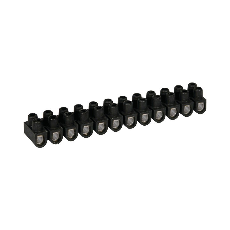 BARRETTES DE 12 DOMINOS NOIR 4MM²  (BOX DE 3)