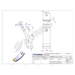 BEC DE DECHAUMAGE 240X80X20 CARB Vaderstad 45 52854