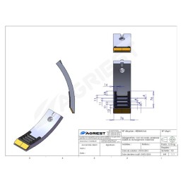 BEC DE DECHAUMAGE 240X80X20 CARB Vaderstad 45 52854 recharg