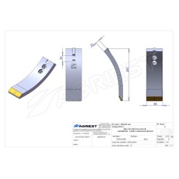 BEC DE DECHAUMAGE 260X80X20 CARB Vaderstad 48 89233