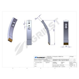 BEC DE DECHAUMAGE 260X50X20 CARB Vaderstad 48 88441