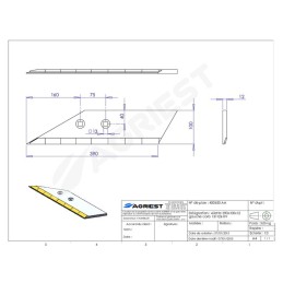 AILETTE ADAPTABLE KV 390X100X12  131126 GAUCH KV
