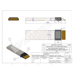 BEC A SOUDER 300X70X20 RECHARG CARB