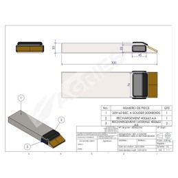 BEC A SOUDER 300X80X30 RECHARG CARB