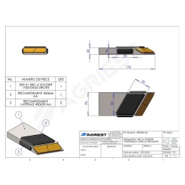 BEC A SOUDER 170X70X20 DROIT RECHARG CARB
