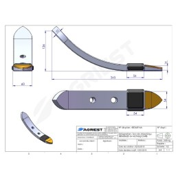 BEC DE DECHAUMAGE 360X80X20 CARB KIRPY 02.09. .3032 recharg