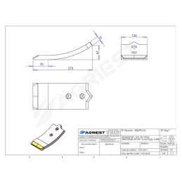 BEC DE DECHAUMAGE 258X120X20 CARB Unia AP/70- -1