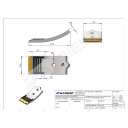 BEC DE DECHAUMAGE 258X120X20 CARB Unia AP/70- -1 recharg