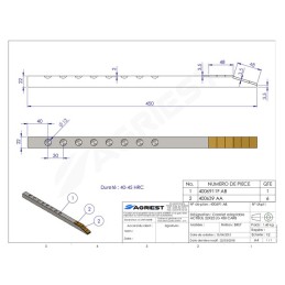 CARRELET ADAPTABLE ACTISOL 19100004/05 22X22 LG 450 CARBURE
