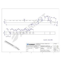 CARRELET ADAPTABLE ACTISOL 19100004/05 22X22 LG 450 CARBURE