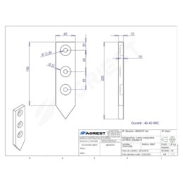 LAME SOUS-SOLEUSE ADPATABLE ACTISOL 235X60X15 5 CARB