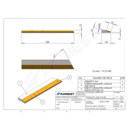 MISE A SOUDER CONTRESEP225X40X12 BISEAUTE D C CARB