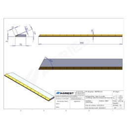 MISE A SOUDER CONTRESEP550X70X14 BISEAUTE G C CARB