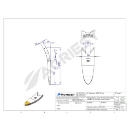 BEC DE DECHAUMAGE 230X80X18 C CARB Lemken 337 74441