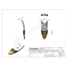 BEC DE DECHAUMAGE 230X80X18 C CARB Lemken 337 74441 recharg