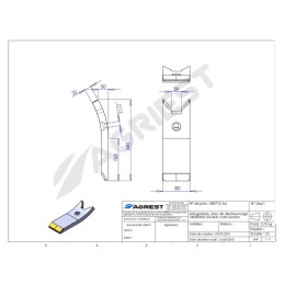 BEC DE DECHAUMAGE 240X80X20 B CARB Lemken 337 74441
