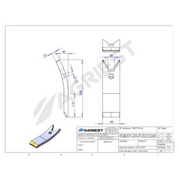 BEC DE DECHAUMAGE 270X80X20 CARB Kongskilde 1 101003120